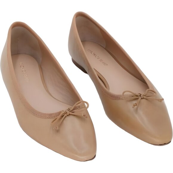 Veronica Beard Catherine Skimmers Ballet Flats Natural Tan Leather US 6M - Picture 1 of 6